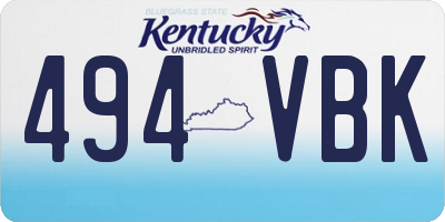 KY license plate 494VBK