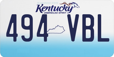 KY license plate 494VBL