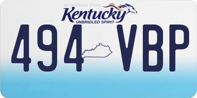 KY license plate 494VBP