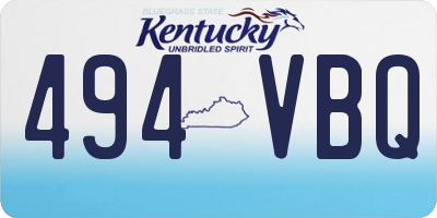 KY license plate 494VBQ