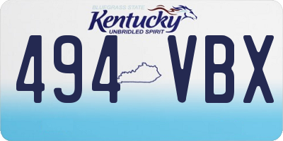 KY license plate 494VBX