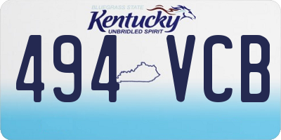 KY license plate 494VCB