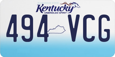 KY license plate 494VCG