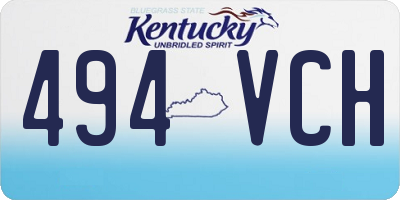 KY license plate 494VCH