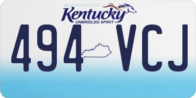 KY license plate 494VCJ