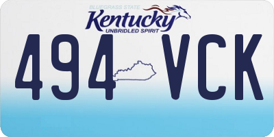 KY license plate 494VCK