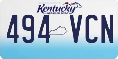 KY license plate 494VCN