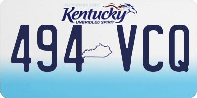 KY license plate 494VCQ
