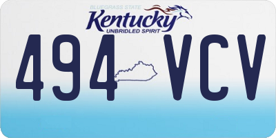 KY license plate 494VCV