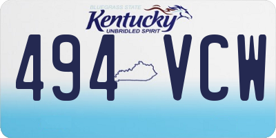 KY license plate 494VCW