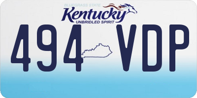 KY license plate 494VDP
