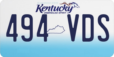KY license plate 494VDS