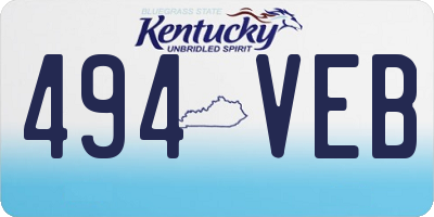 KY license plate 494VEB