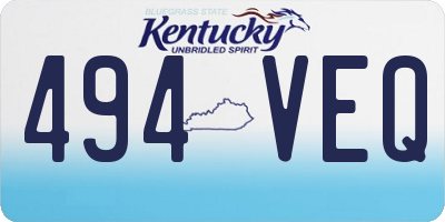 KY license plate 494VEQ