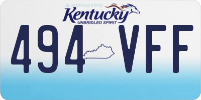 KY license plate 494VFF