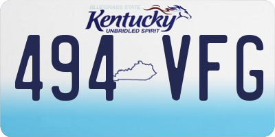 KY license plate 494VFG