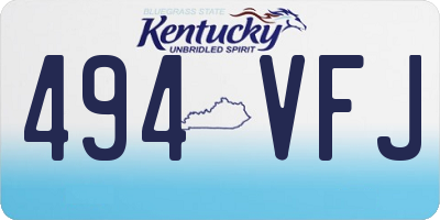 KY license plate 494VFJ