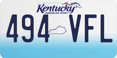 KY license plate 494VFL