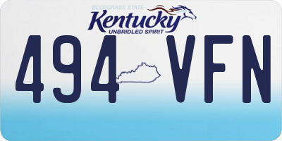KY license plate 494VFN