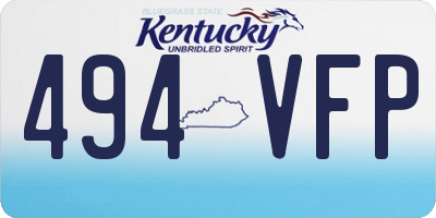 KY license plate 494VFP