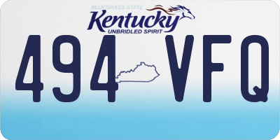 KY license plate 494VFQ