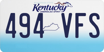KY license plate 494VFS