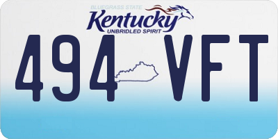 KY license plate 494VFT