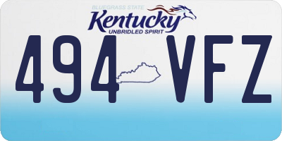KY license plate 494VFZ