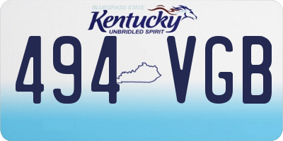 KY license plate 494VGB