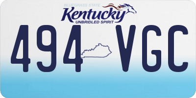 KY license plate 494VGC