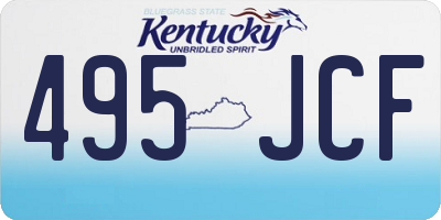 KY license plate 495JCF