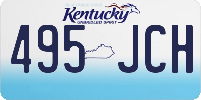 KY license plate 495JCH