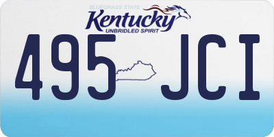 KY license plate 495JCI