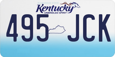 KY license plate 495JCK