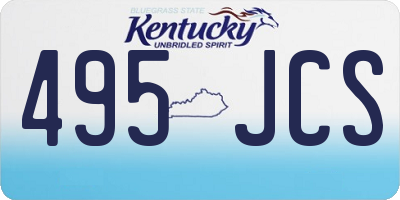 KY license plate 495JCS