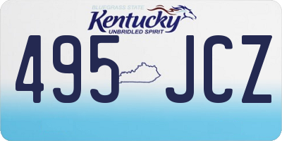 KY license plate 495JCZ