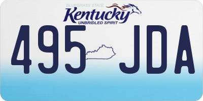 KY license plate 495JDA