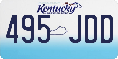 KY license plate 495JDD