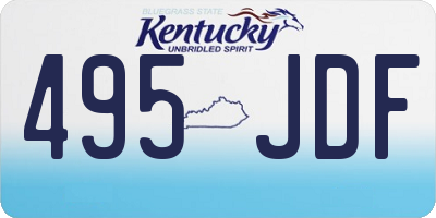 KY license plate 495JDF