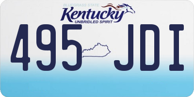 KY license plate 495JDI