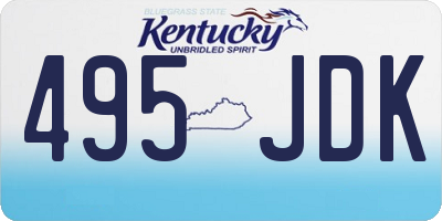 KY license plate 495JDK