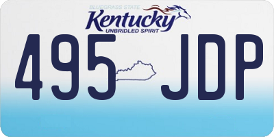 KY license plate 495JDP