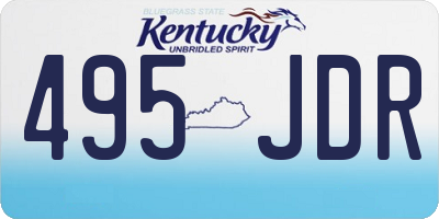 KY license plate 495JDR