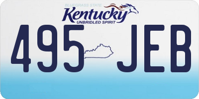 KY license plate 495JEB