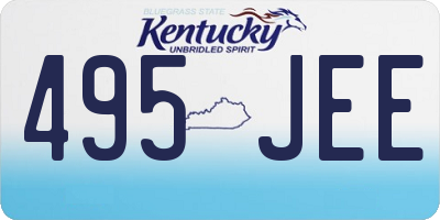 KY license plate 495JEE