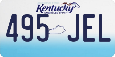 KY license plate 495JEL