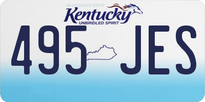 KY license plate 495JES