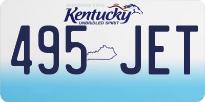 KY license plate 495JET