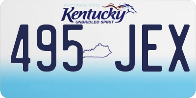 KY license plate 495JEX
