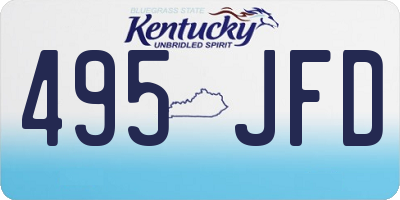 KY license plate 495JFD